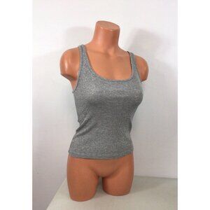 Biscote Silver Tank Top Sparkly Made in France Womens Small